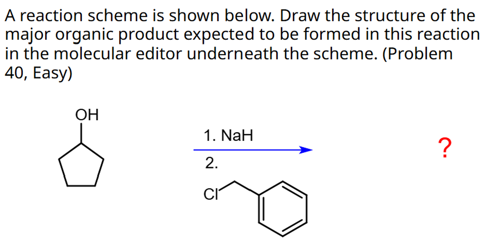 Image of reaction problem